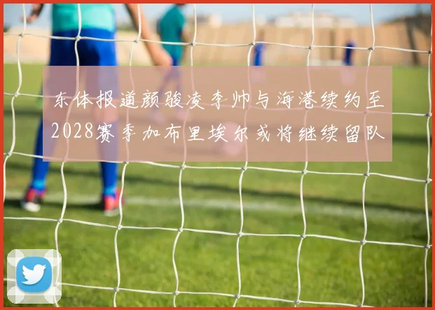 东体报道颜骏凌李帅与海港续约至2028赛季加布里埃尔或将继续留队